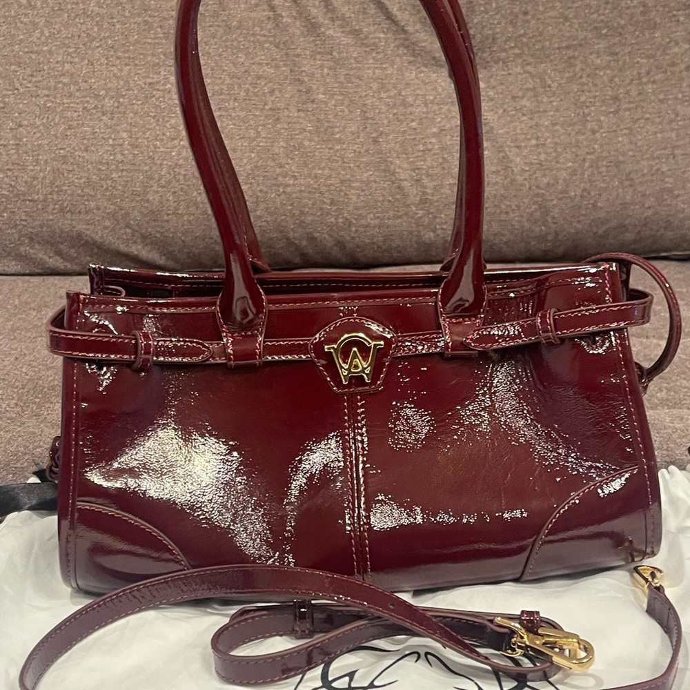 AUTHENTIC ONCE-USED MANC BABY JANE BURGUNDY HANDBAG- sold out online!